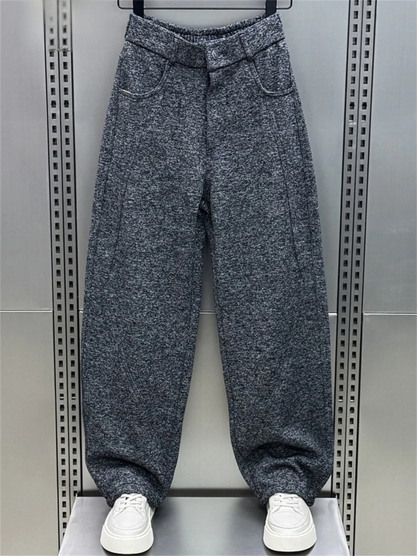 Мужские повседневные брюки: Новинка весны, свободные прямые шерстяные брюки с драпировкой, комфортная посадка, деловой повседневный стиль
Мужские повседневные брюки: Новинка весны, свободные прямые шерстяные брюки с драпировкой, комфортная посадка, деловой повседневный стиль