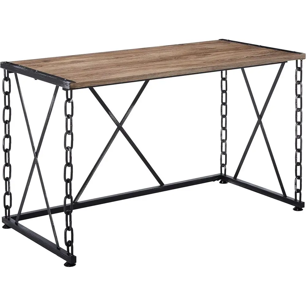 Rustic Oak and Antique Black Wooden Writing Desk with Top
Rustic Oak and Antique Black Wooden Writing Desk with Top