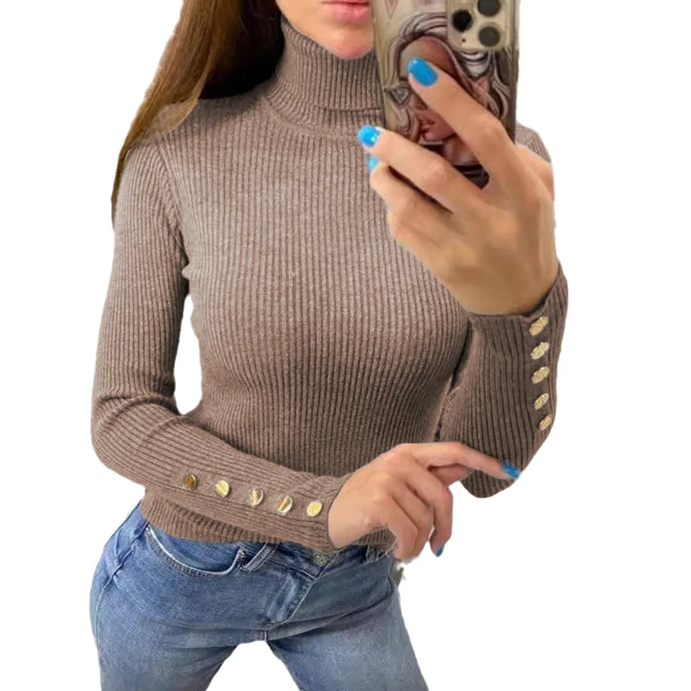 Elegant Sweaters Woman Sueter Negro Sueter Feminino Women's Autumn High Neck Pullover Knit Sweater New Tops Mujeres Juvenil
Elegant Sweaters Woman Sueter Negro Sueter Feminino Women's Autumn High Neck Pullover Knit Sweater New Tops Mujeres Juvenil