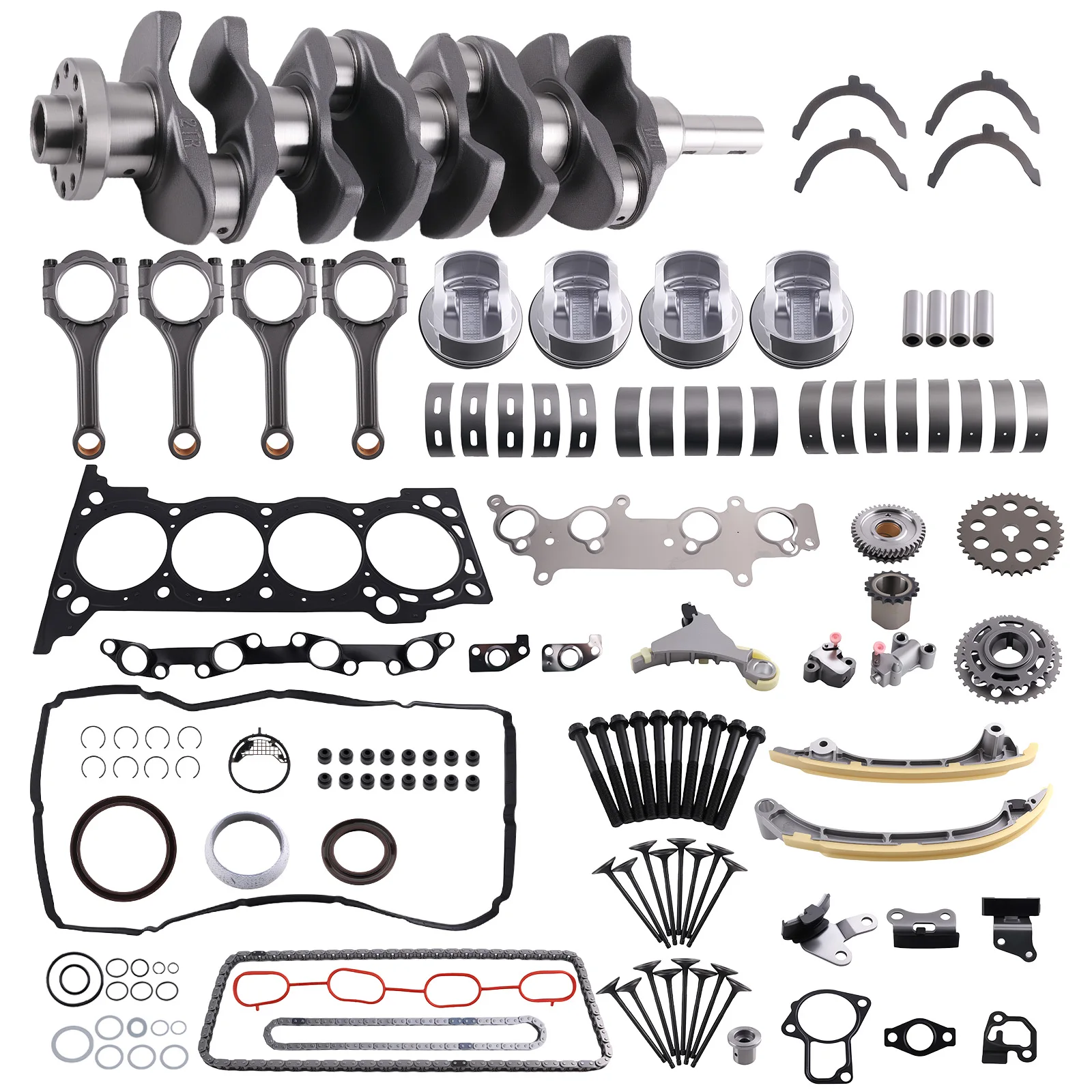 Engine Rebuild Piston Gasket Timing Kit w/ Crankshaft for Toyota 4Runner 2.7L
Engine Rebuild Piston Gasket Timing Kit w/ Crankshaft for Toyota 4Runner 2.7L
