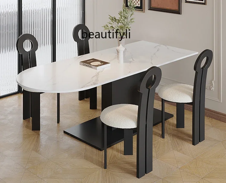 A15 Half Ellipse Dining Table Wall Small Apartment Living Room Light Luxury High-Grade Cream Style Stone Plate Dining Table
A15 Half Ellipse Dining Table Wall Small Apartment Living Room Light Luxury High-Grade Cream Style Stone Plate Dining Table