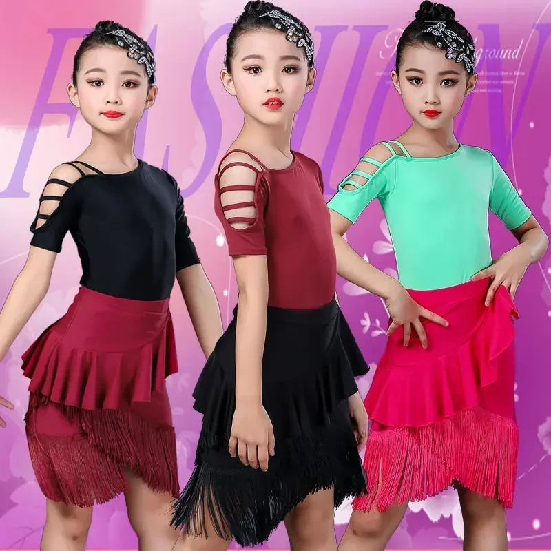New Children Latin Ballroom Dance Dress Girls Performance Latin Suit Kids Dance Tops & Skirt Sets Latin Competition Costumes
New Children Latin Ballroom Dance Dress Girls Performance Latin Suit Kids Dance Tops & Skirt Sets Latin Competition Costumes
