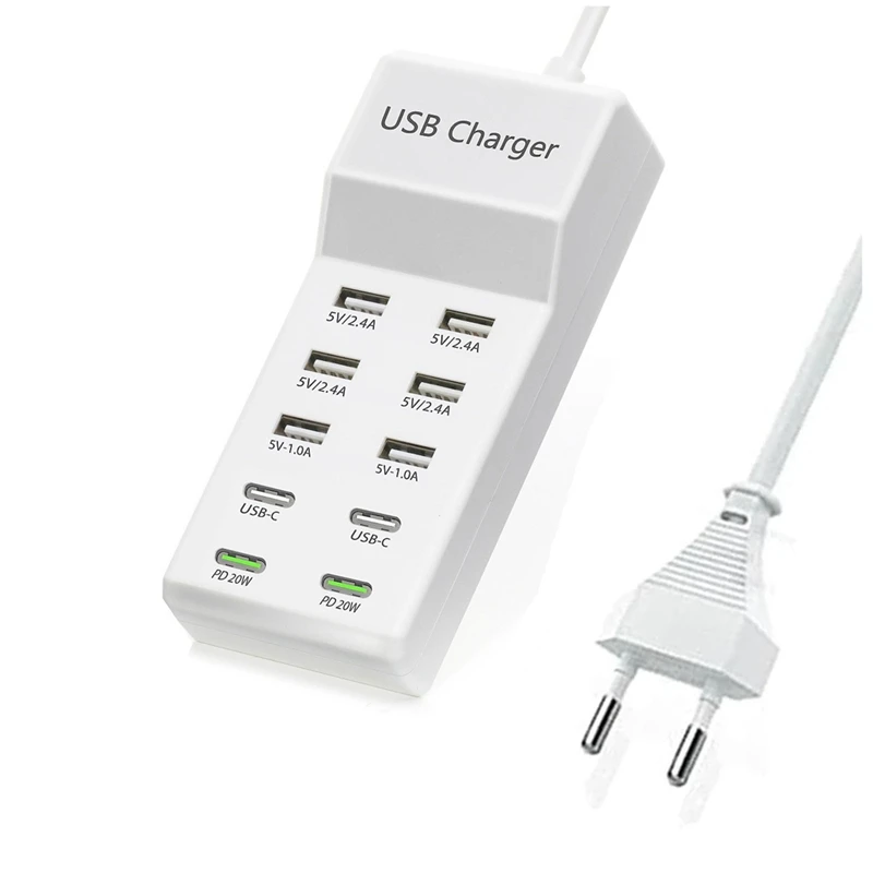 A75T 10 Port USB Charger Station USB Charger USB C Charger Block Charging Hub For Multiple Devices USB Power Strip
A75T 10 Port USB Charger Station USB Charger USB C Charger Block Charging Hub For Multiple Devices USB Power Strip