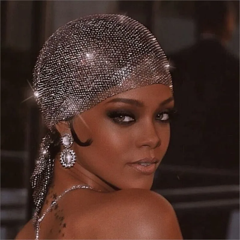 A lady's mesh full stretch fishing net hat with unique party style and water headscarf
A lady's mesh full stretch fishing net hat with unique party style and water headscarf