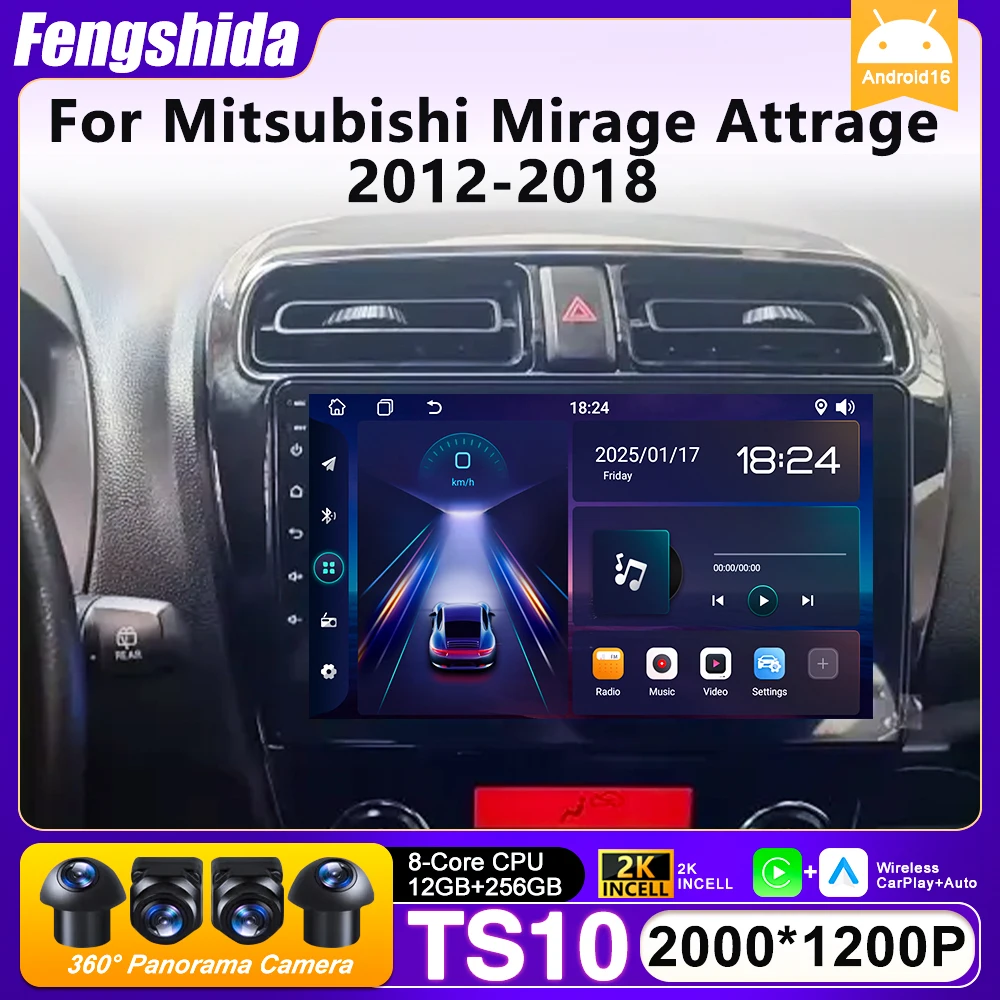 Car Radio Carplay For Mitsubishi Mirage Attrage 2012-2018 Android 16 GPS Navigation Android Auto Stereo WiFi Screen 4G No 2din
Car Radio Carplay For Mitsubishi Mirage Attrage 2012-2018 Android 16 GPS Navigation Android Auto Stereo WiFi Screen 4G No 2din