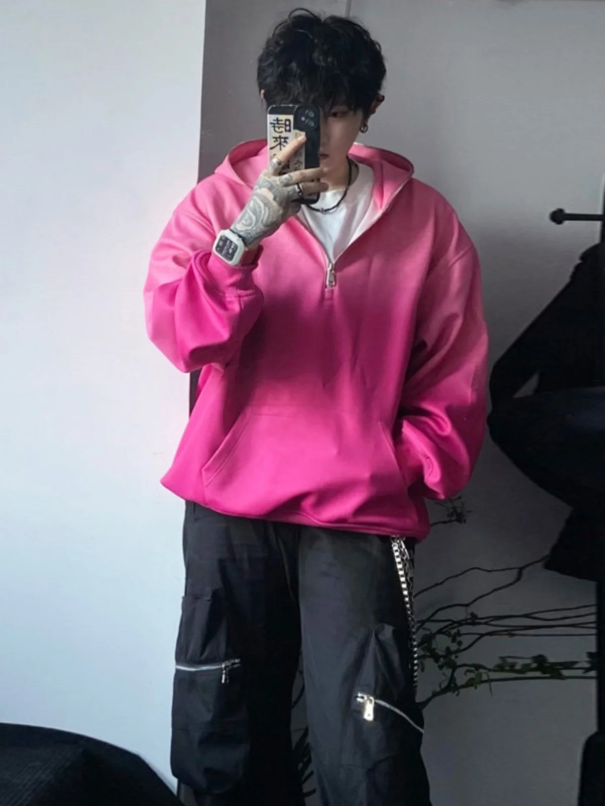 Pink adient f Zip Hoodie Men's Autumn High-End Trendy American Heavyweight Loose Sport Jaet Casual Long Sve Polyest...
Pink adient f Zip Hoodie Men's Autumn High-End Trendy American Heavyweight Loose Sport Jaet Casual Long Sve Polyest...
