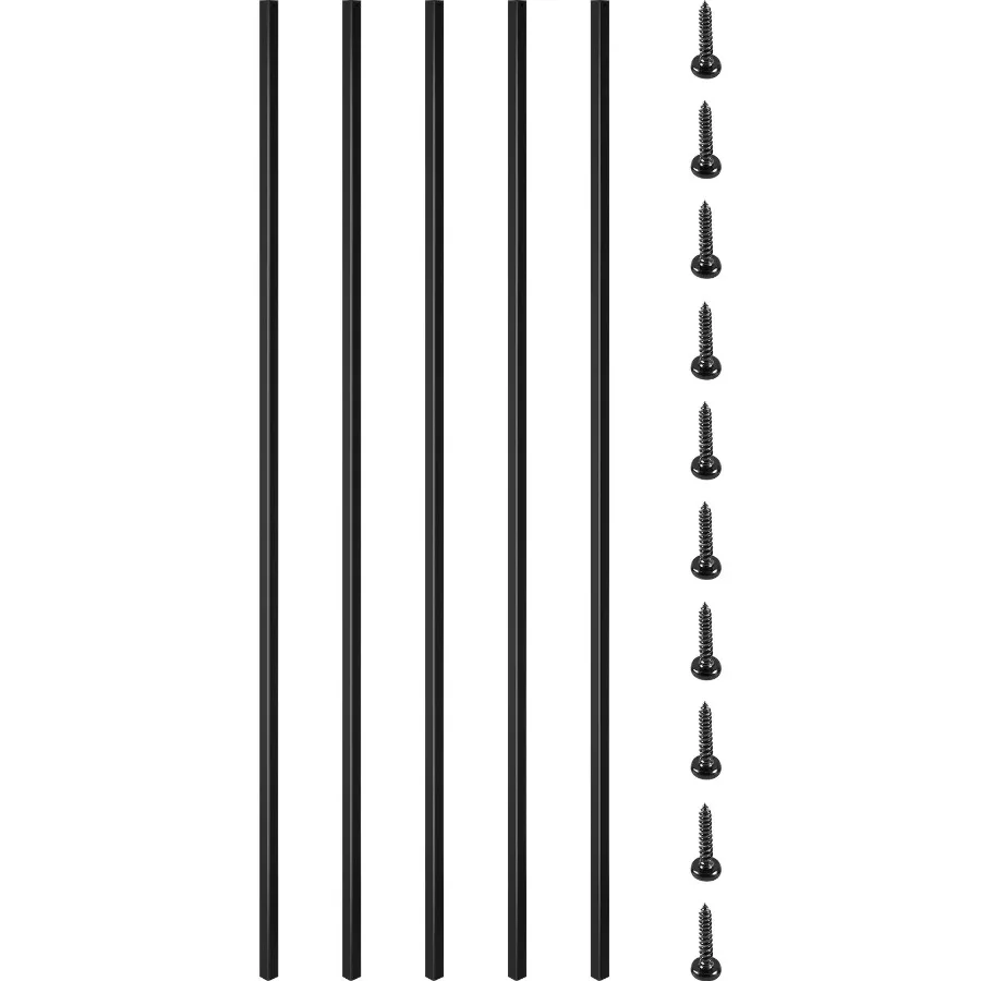 Deck Balusters 16 Pack Metal Deck Spindles 44x0.5 Staircase Baluster with Screws Iron Deck Railing for Wood and Composite Deck
Deck Balusters 16 Pack Metal Deck Spindles 44x0.5 Staircase Baluster with Screws Iron Deck Railing for Wood and Composite Deck