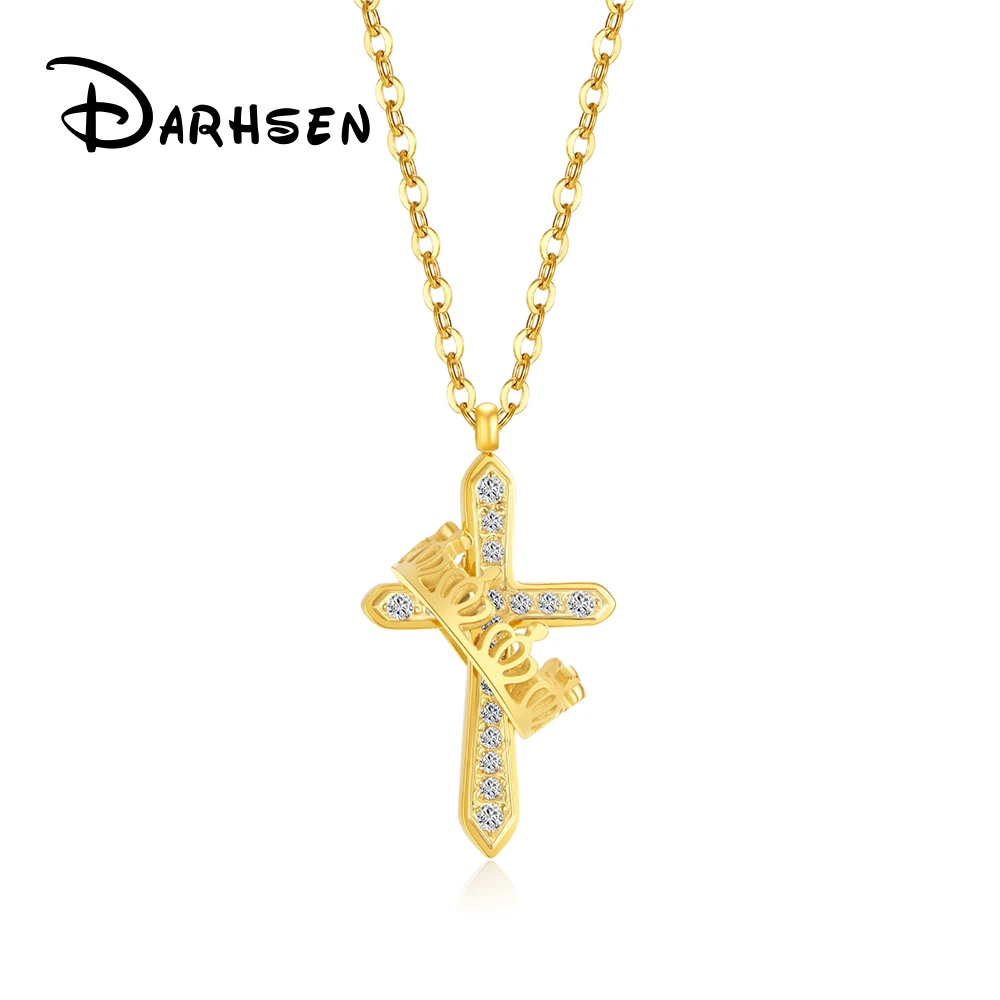DARHSEN Women Cross Pendant Necklace for Girls Silver Gold Color Stainless Steel Fashion Jewelry
DARHSEN Women Cross Pendant Necklace for Girls Silver Gold Color Stainless Steel Fashion Jewelry
