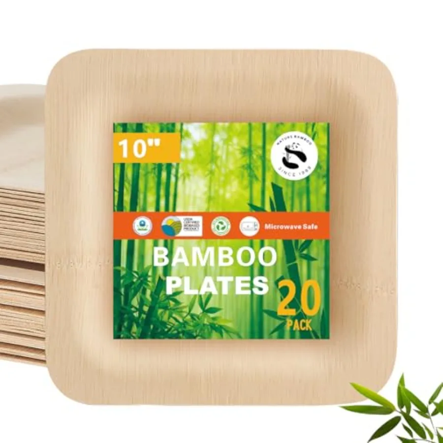 Bamboo Plates Disposable Bamboo Tray Biodegradable Eco-Friendly Appetizer Square Plates, Compostable Serving Trays For Party We
Bamboo Plates Disposable Bamboo Tray Biodegradable Eco-Friendly Appetizer Square Plates, Compostable Serving Trays For Party We