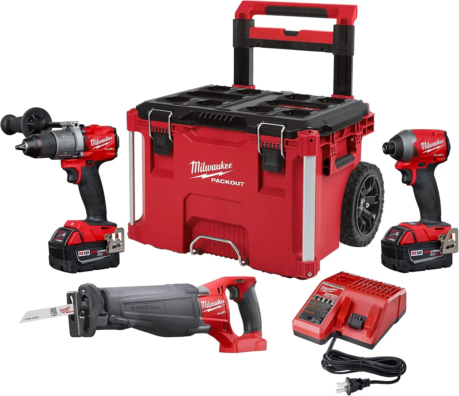 Milwaukee 2997-23SPO M18 FUEL 18-Volt Lithium-Ion Brushless Cordless Combo Kit (3-Tool) with Two 5.0 Ah Battery and PACKOUT
Milwaukee 2997-23SPO M18 FUEL 18-Volt Lithium-Ion Brushless Cordless Combo Kit (3-Tool) with Two 5.0 Ah Battery and PACKOUT