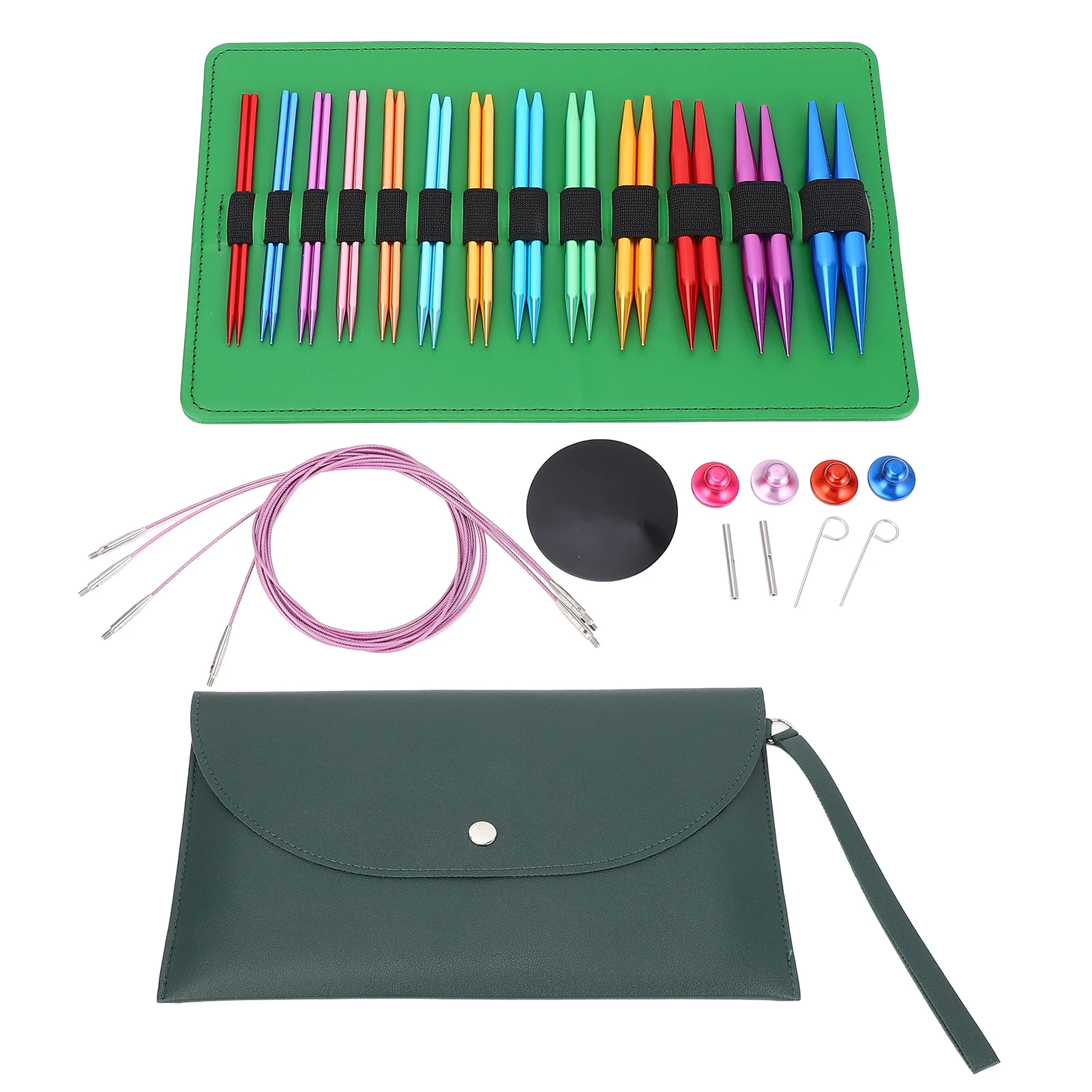 26PCS 10CM Circular Knitting Needles 3.0-10.MM Aluminum Interchangeable Needle And Cable Set For Sweater Scarf Hat
26PCS 10CM Circular Knitting Needles 3.0-10.MM Aluminum Interchangeable Needle And Cable Set For Sweater Scarf Hat