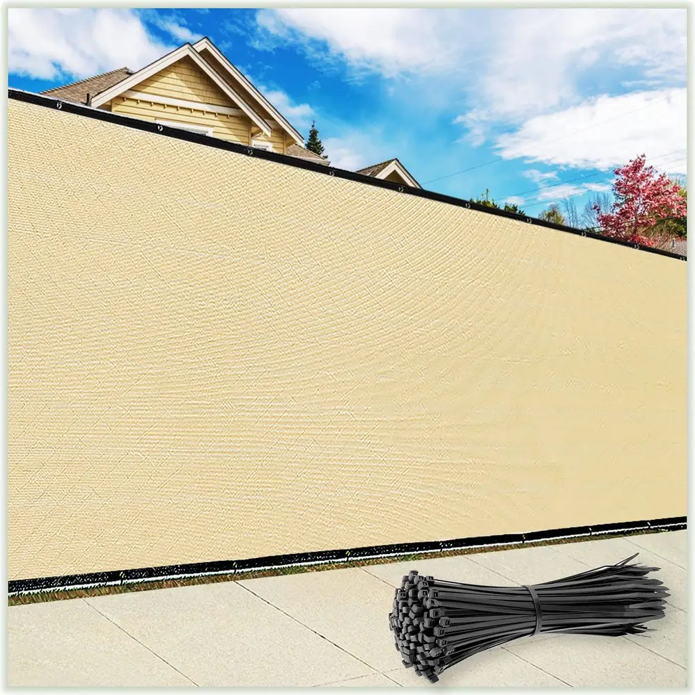 6 x 50 Beige Fence Privacy Screen Windscreen Cover Fabric Shade Tarp Netting Mesh Cloth Commercial Grade 170 GSM Cable Zip Ties
6 x 50 Beige Fence Privacy Screen Windscreen Cover Fabric Shade Tarp Netting Mesh Cloth Commercial Grade 170 GSM Cable Zip Ties