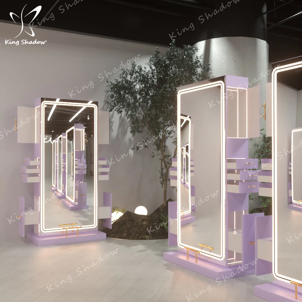 Double Sides Salon Mirror Station Wood Drawers for Hair Salon Furniture
Double Sides Salon Mirror Station Wood Drawers for Hair Salon Furniture