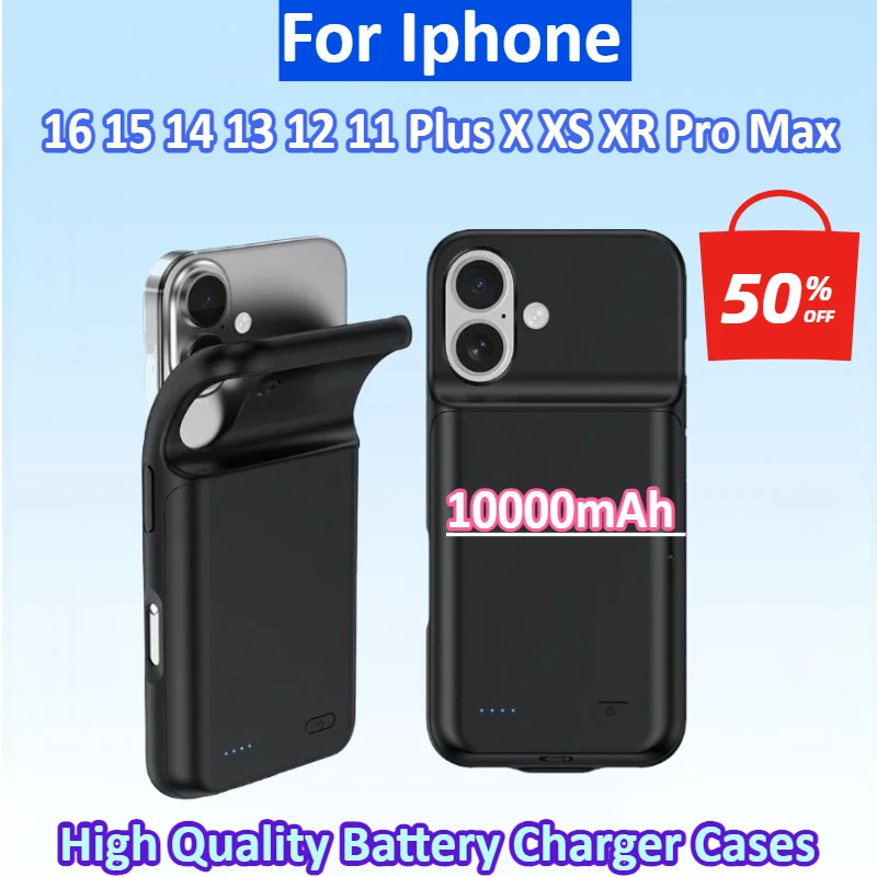 New 10000mAh Portable Battery Charger Cases for Iphone 16 15 14 13 12 11 6 6S 7 8 Plus X XS XR Pro Max Battery Case Power Bank
New 10000mAh Portable Battery Charger Cases for Iphone 16 15 14 13 12 11 6 6S 7 8 Plus X XS XR Pro Max Battery Case Power Bank