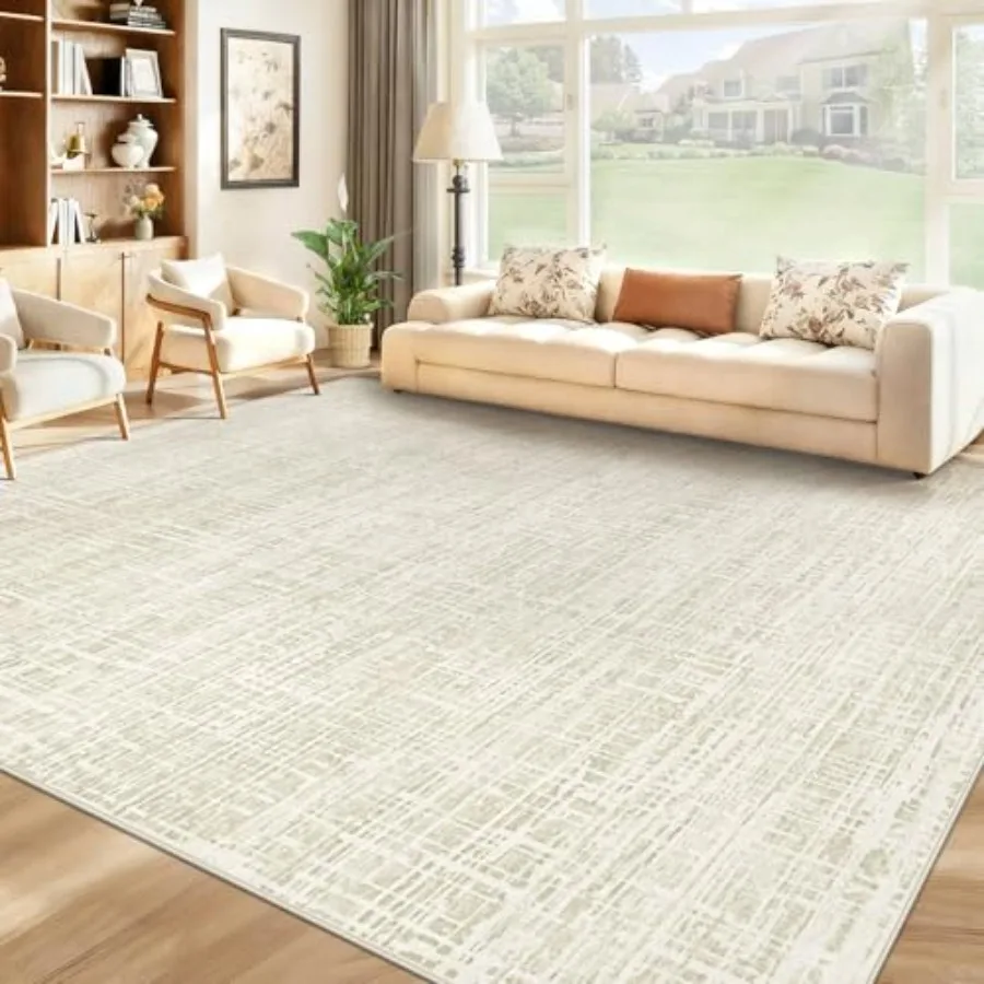 Washable abstract area rug for living room, bedroom, nursery, kids' room, dining room, office beige neutral modern low-pile sof
Washable abstract area rug for living room, bedroom, nursery, kids' room, dining room, office beige neutral modern low-pile sof