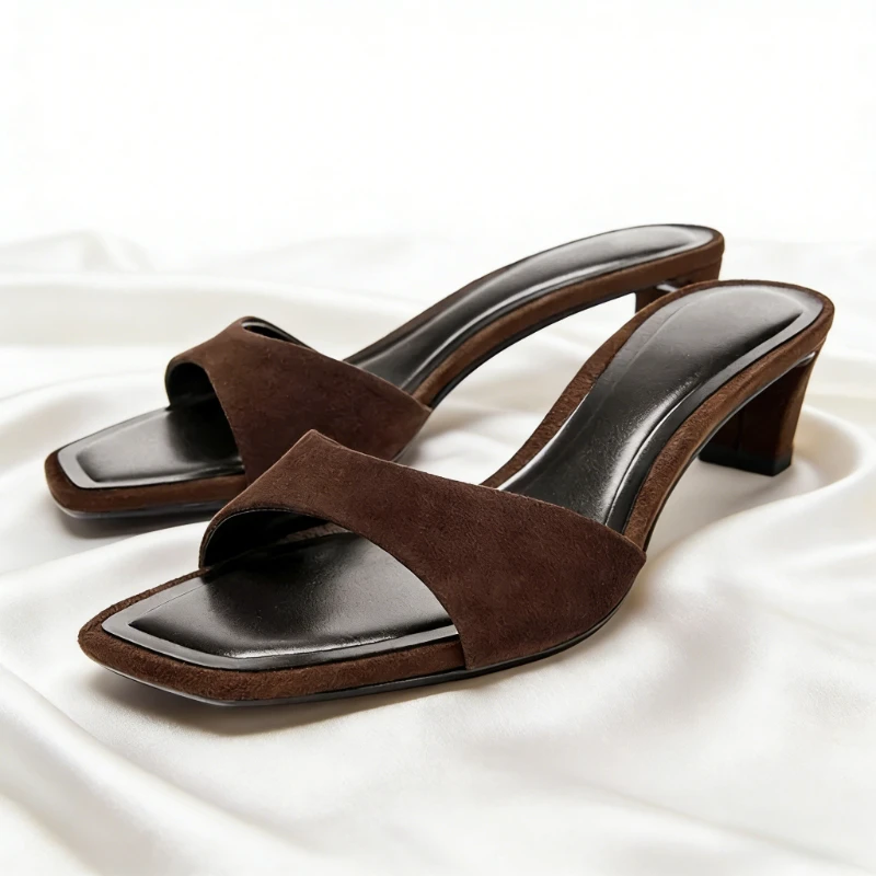 Замшевые сабо с острым носком, босоножки на каблуке, женские туфли-лодочки, женские туфли-лодочки на высоком каблуке с квадратной пуговицей, коричневые офисные элегантные туфли для вечеринок
Замшевые сабо с острым носком, босоножки на каблуке, женские туфли-лодочки, женские туфли-лодочки на высоком каблуке с квадратной пуговицей, коричневые офисные элегантные туфли для вечеринок