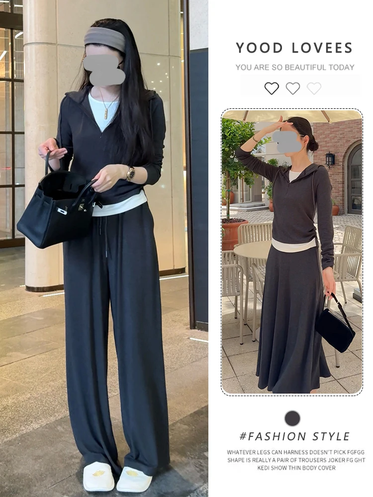 Korean Style Anti-Aging Women's Fashion Set Hat Shirt T-Shirt High Waist Skirt Two-Piece Set Casual Spring Autumn Wear
Korean Style Anti-Aging Women's Fashion Set Hat Shirt T-Shirt High Waist Skirt Two-Piece Set Casual Spring Autumn Wear