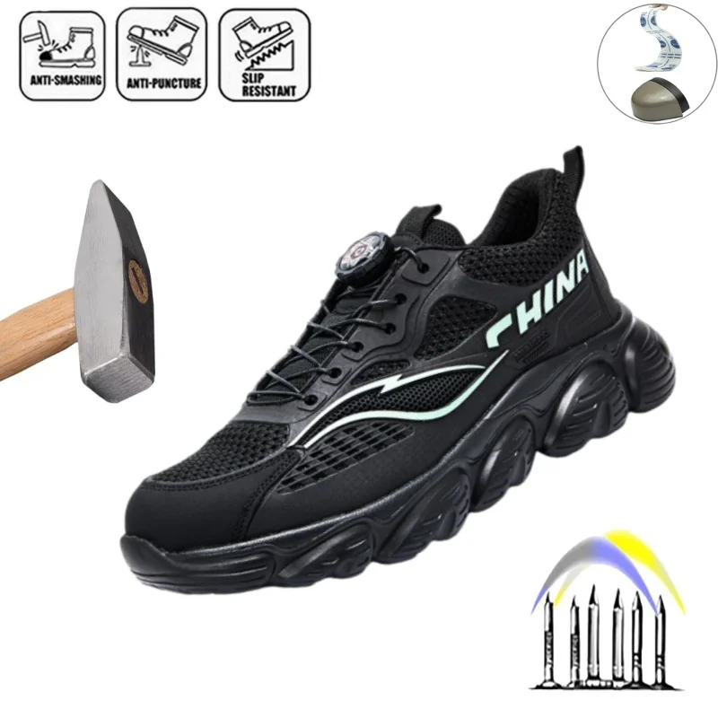 2025 Non-slip male Indestructible shoes Rotating button Work Safety Shoes Anti-smash Anti puncture Work Sneakers Steel Toe shoes
2025 Non-slip male Indestructible shoes Rotating button Work Safety Shoes Anti-smash Anti puncture Work Sneakers Steel Toe shoes