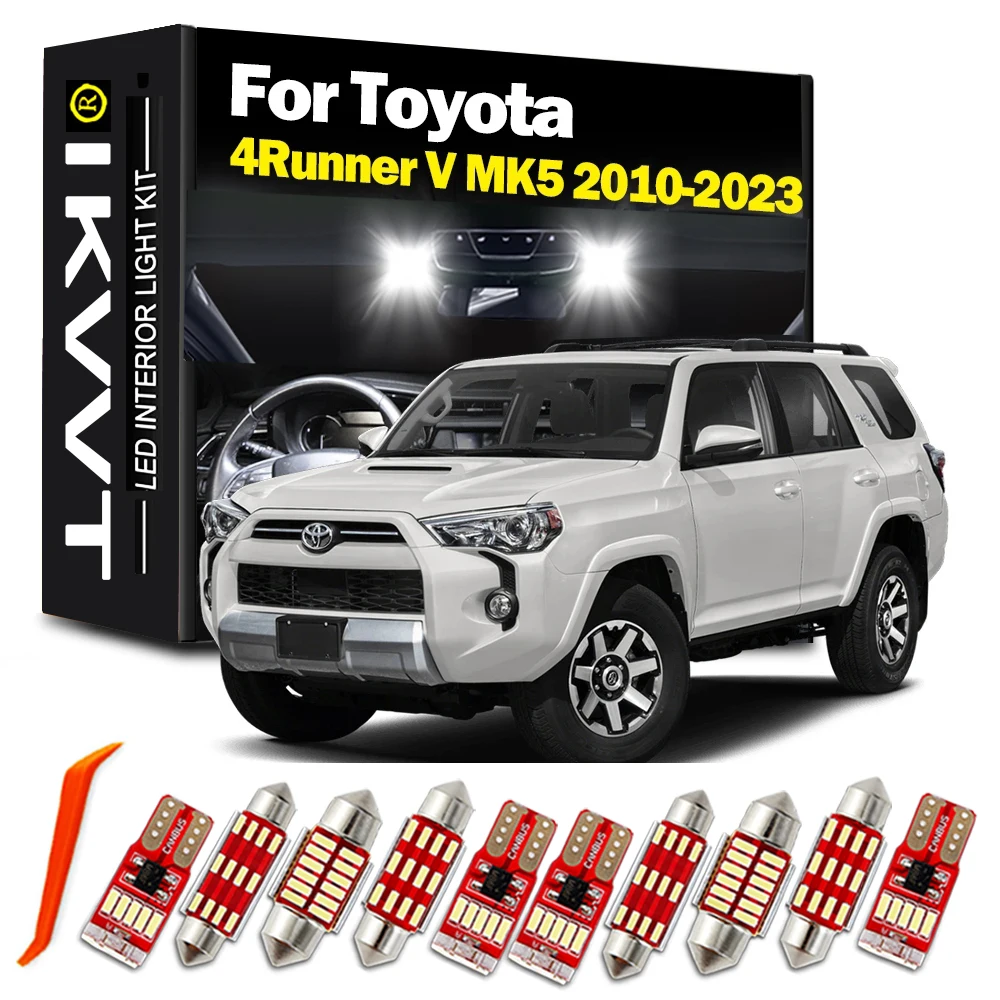 IKVVT 17 шт. Canbus для Toyota 4Runner V MK5 2010-2018 2019 2020 2021 2022 2023 светодиодные лампы для внутренней карты купольный комплект освещения для ног
IKVVT 17 шт. Canbus для Toyota 4Runner V MK5 2010-2018 2019 2020 2021 2022 2023 светодиодные лампы для внутренней карты купольный комплект освещения для ног