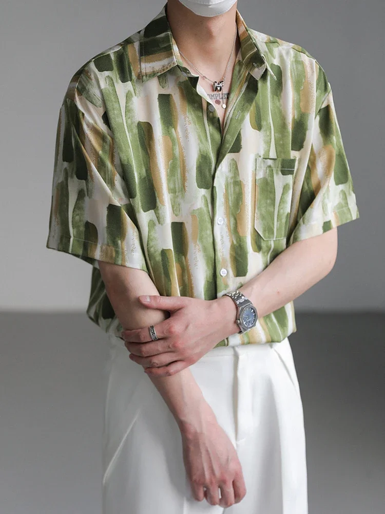 2024 Summer New Casual Mens Short Sleeve Shirt Turn-down Collar Buttoned Cardigan Tops Men Harajuku Graphic Printed Loose Shirts
2024 Summer New Casual Mens Short Sleeve Shirt Turn-down Collar Buttoned Cardigan Tops Men Harajuku Graphic Printed Loose Shirts