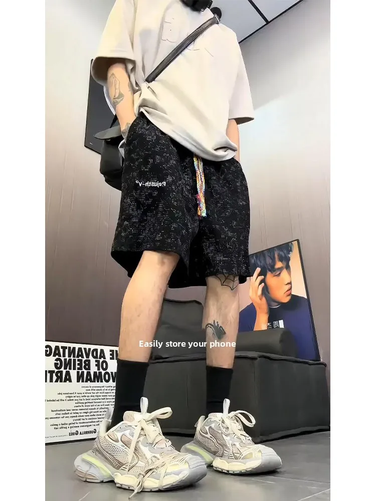 Bla American Dyed Thin Men's ort Sports Pants Breathable Loose Fit Summer Casual Trousers Faionable Dstring orts
Bla American Dyed Thin Men's ort Sports Pants Breathable Loose Fit Summer Casual Trousers Faionable Dstring orts