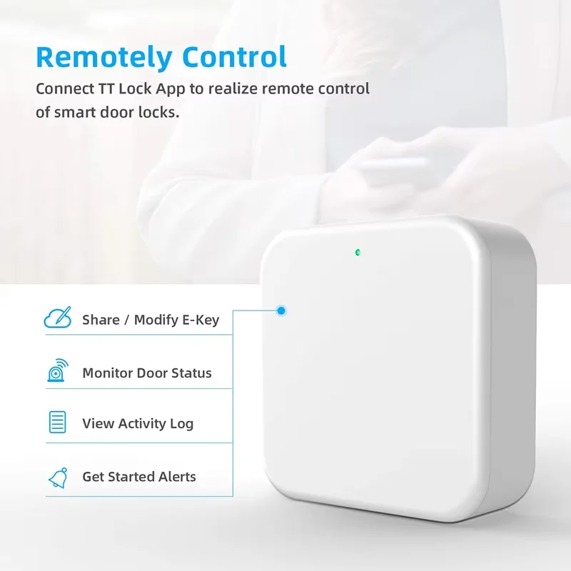 TTLOCK G2 Wifi Gateway for Smart Door Lock Bluetooth TTlock App Phone Remote Control LOCK Unlock Bluetooth to Wifi converter
TTLOCK G2 Wifi Gateway for Smart Door Lock Bluetooth TTlock App Phone Remote Control LOCK Unlock Bluetooth to Wifi converter