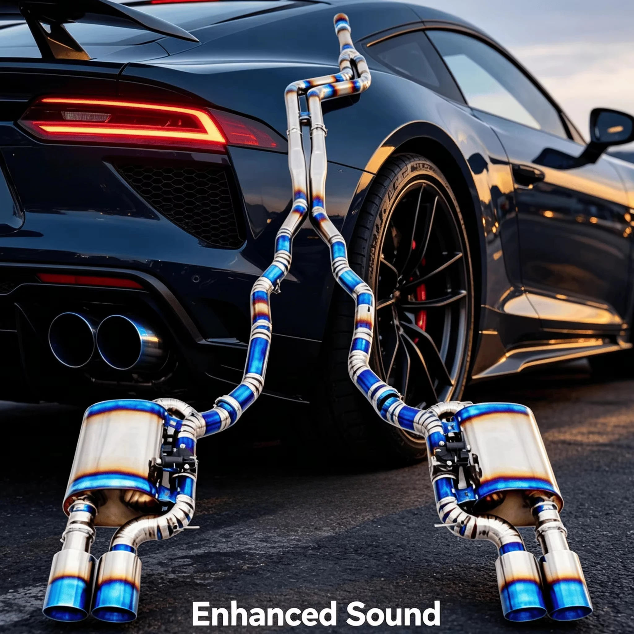 Starcar High Performance 304 Stainless Steel Valved Catback Exhaust System Pipe Muffler Kit Blue Burnt Finish for 6
Starcar High Performance 304 Stainless Steel Valved Catback Exhaust System Pipe Muffler Kit Blue Burnt Finish for 6