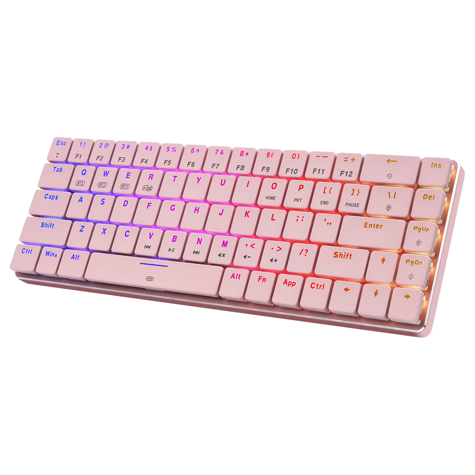 60% Wireless Mechanical Keyboard, Bluetooth 5.0, USB Wired Dual Mode , Low Profile RGB Backlit 69 Keys for PC Laptop Cell Phone
60% Wireless Mechanical Keyboard, Bluetooth 5.0, USB Wired Dual Mode , Low Profile RGB Backlit 69 Keys for PC Laptop Cell Phone