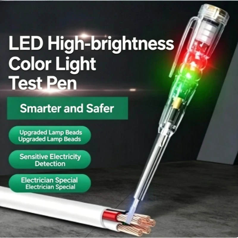 Electrician Professional Smart Induction Test Pen Color Light Voltage Detector Breakpoint Leakage Electricity Teste
Electrician Professional Smart Induction Test Pen Color Light Voltage Detector Breakpoint Leakage Electricity Teste
