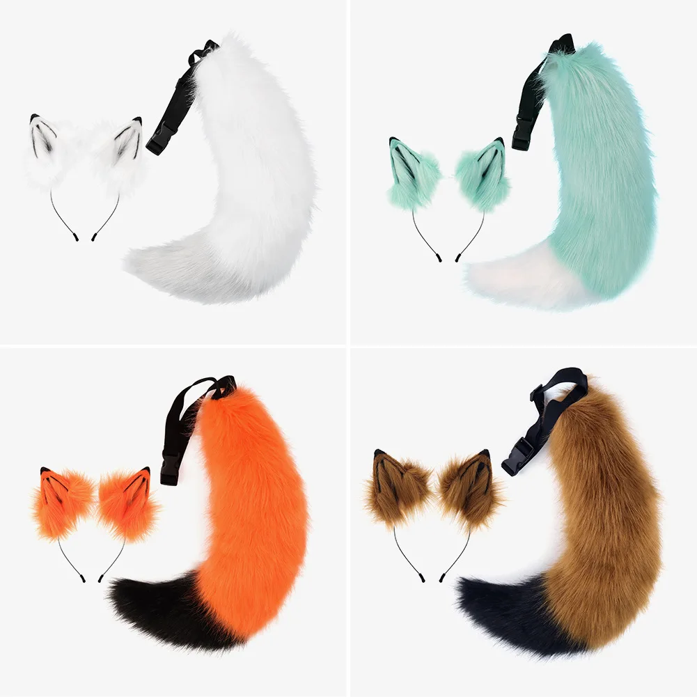 Halloween Simulation Wolf Tail Suit Plush Wolf Ears Handmade Fox Ears Male and Female Cosplay Costumes Accessories Set
Halloween Simulation Wolf Tail Suit Plush Wolf Ears Handmade Fox Ears Male and Female Cosplay Costumes Accessories Set
