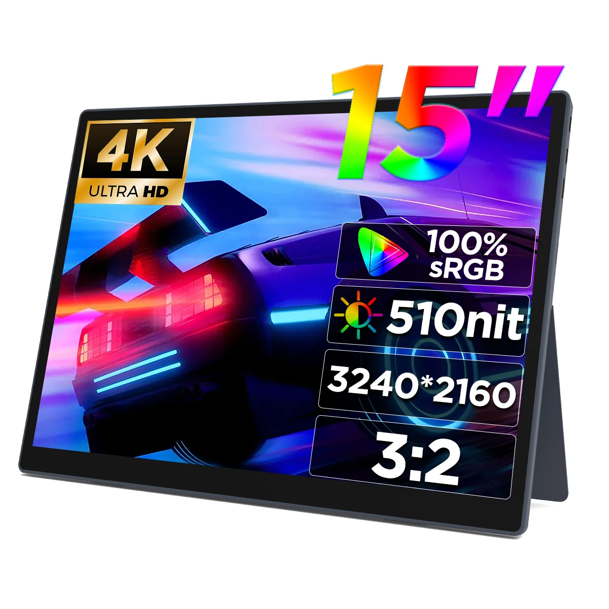 HAILESI Mobile Monitor 15inches 4K 3240x2160 3:2 Screen Ratio High Brightness 450 nits IPS Panel 100% sRGB Wide Color Gamut HDR
HAILESI Mobile Monitor 15inches 4K 3240x2160 3:2 Screen Ratio High Brightness 450 nits IPS Panel 100% sRGB Wide Color Gamut HDR