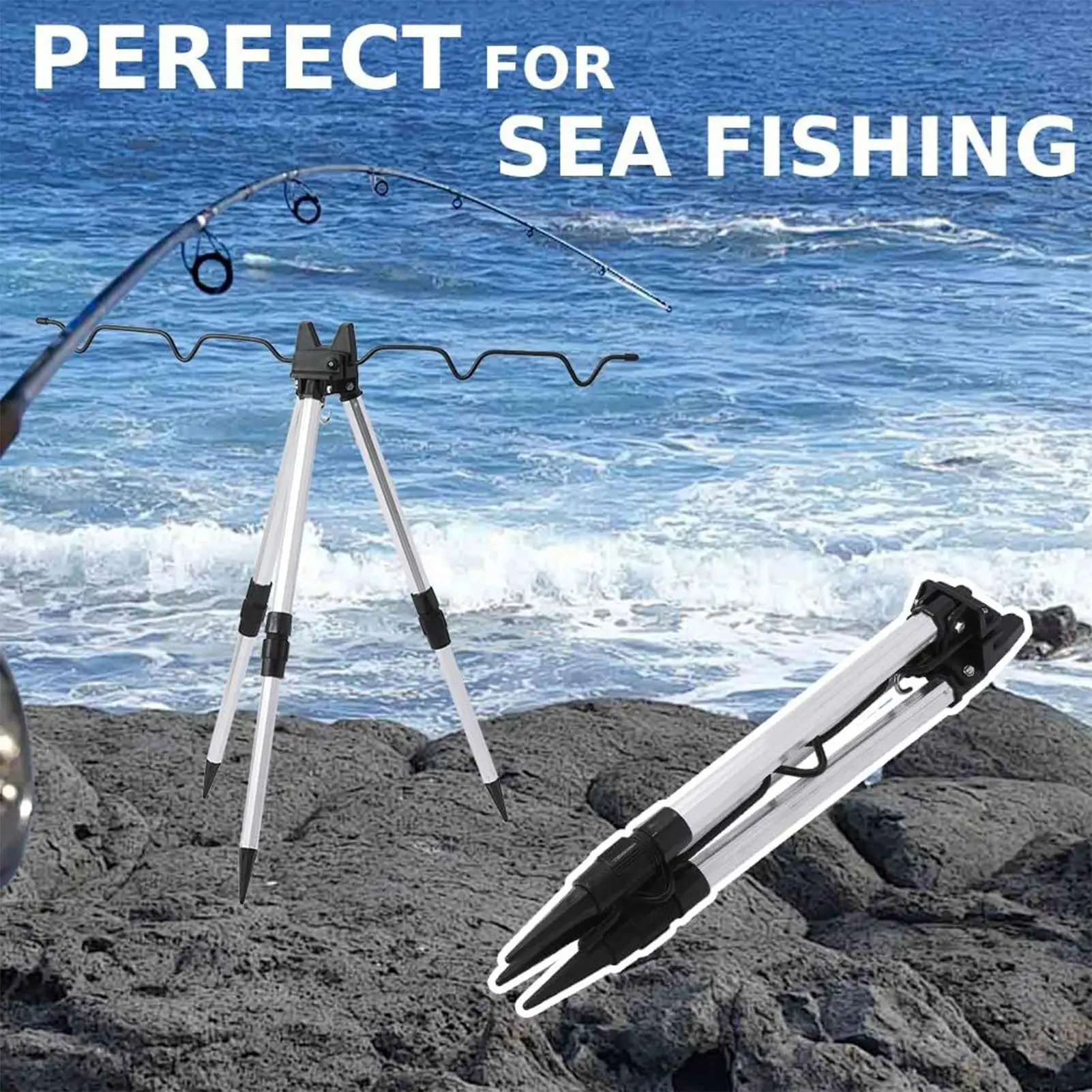 Fishing Pole Holder Aluminum Alloy Tripod Telescopic Bracket Holder Sea Pole Support Frame Fishing Rod Load-Bearing Tripod
Fishing Pole Holder Aluminum Alloy Tripod Telescopic Bracket Holder Sea Pole Support Frame Fishing Rod Load-Bearing Tripod