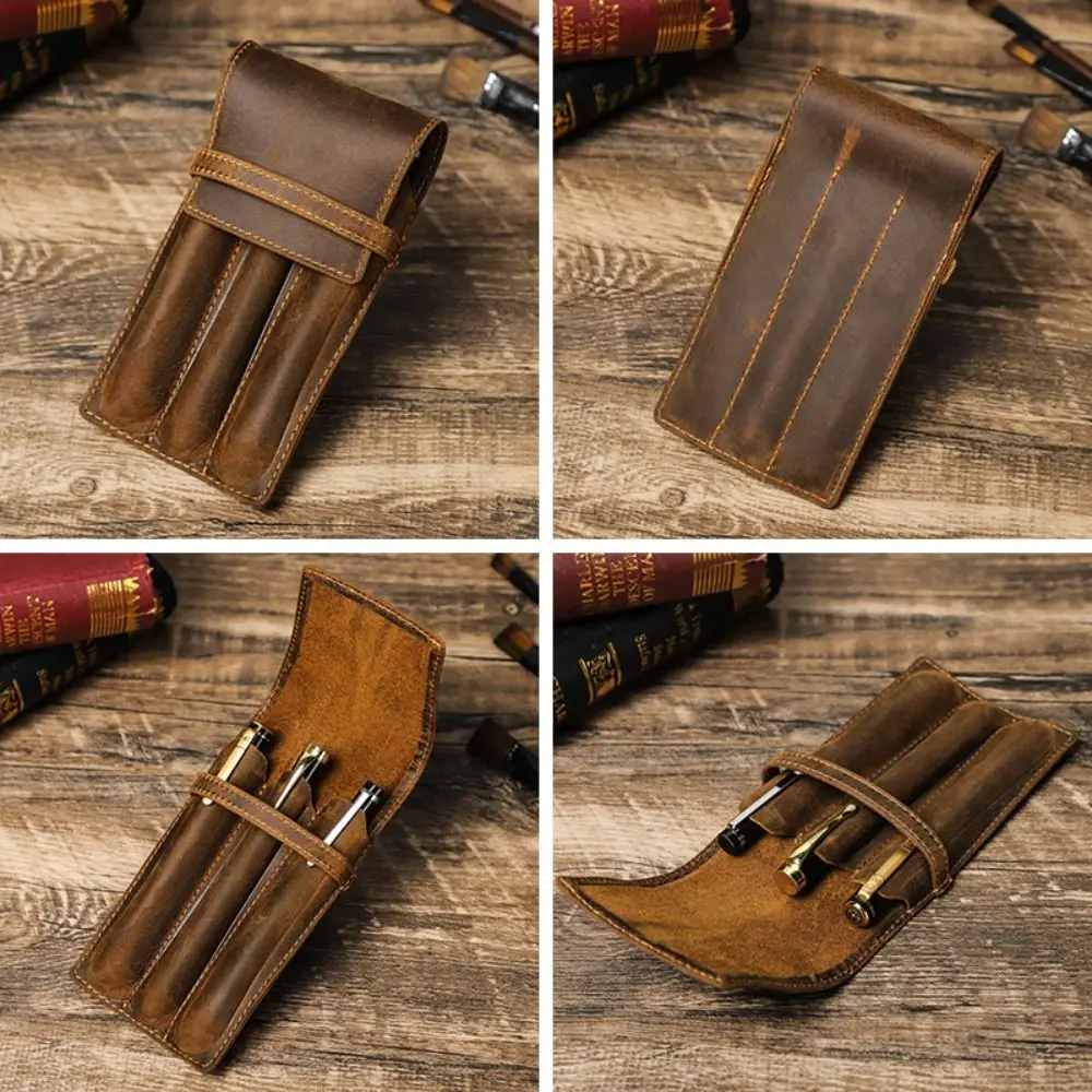 Retro Large Capacity Pen Pencil Case Leather Handmade Pen Pouch Holder Vintage Durable Desktop Organizer Stationary
Retro Large Capacity Pen Pencil Case Leather Handmade Pen Pouch Holder Vintage Durable Desktop Organizer Stationary