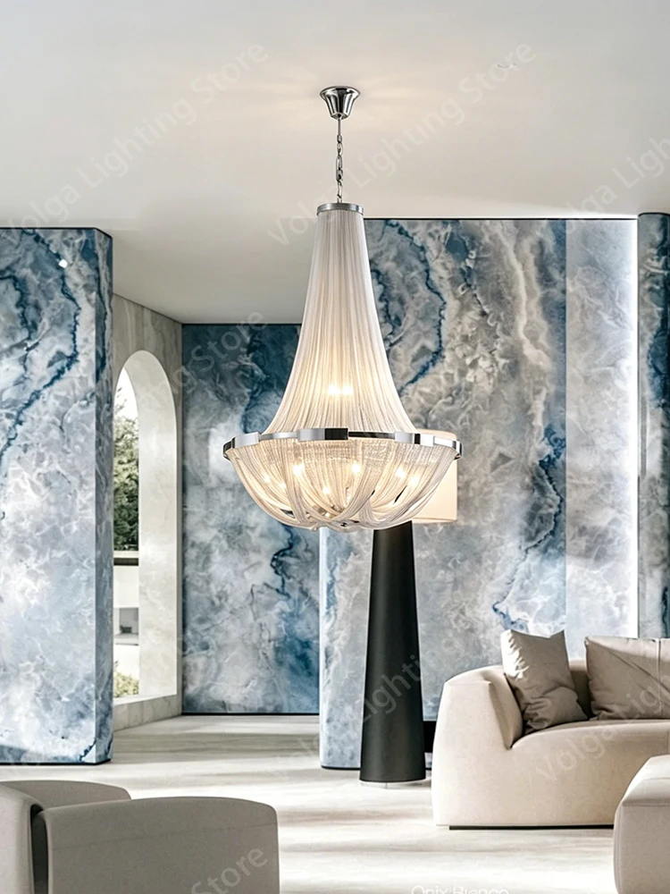 Chain Suspension Lamps Large Home Decor Living Room Foyer Decor Luxury Lamparas Metal Lampshade Dimmable Hanglamp Dining Room
Chain Suspension Lamps Large Home Decor Living Room Foyer Decor Luxury Lamparas Metal Lampshade Dimmable Hanglamp Dining Room