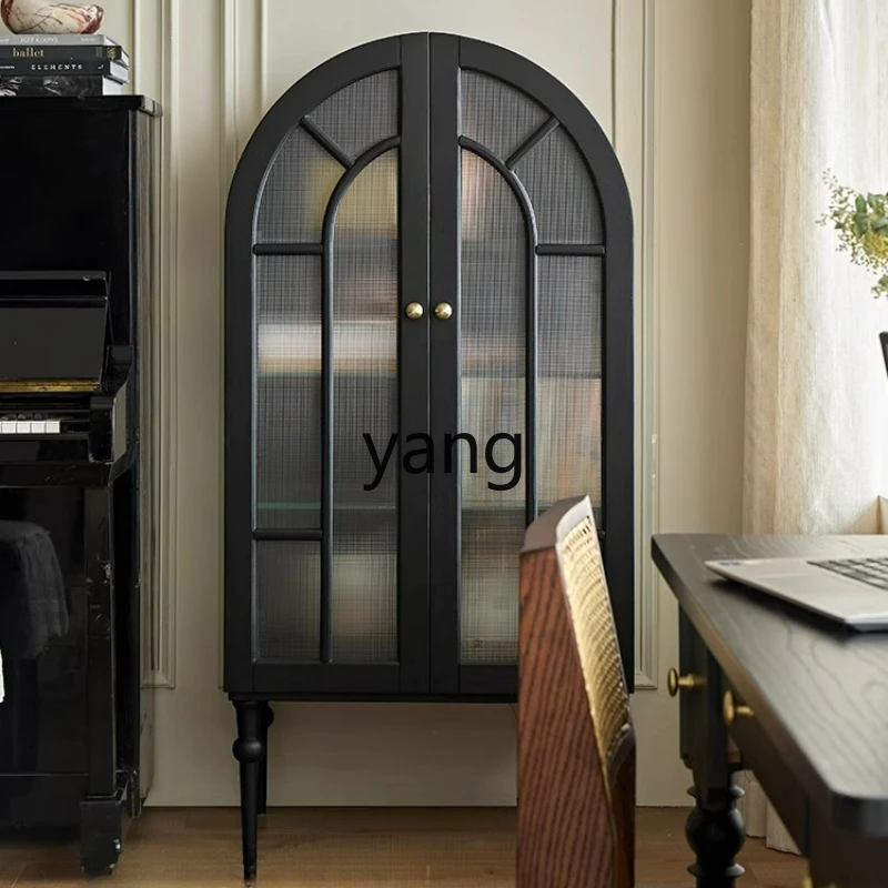 LTT French Retro Display Cabinet Arched Solid Wood Bookshelf TV Side Cabinet Black
LTT French Retro Display Cabinet Arched Solid Wood Bookshelf TV Side Cabinet Black