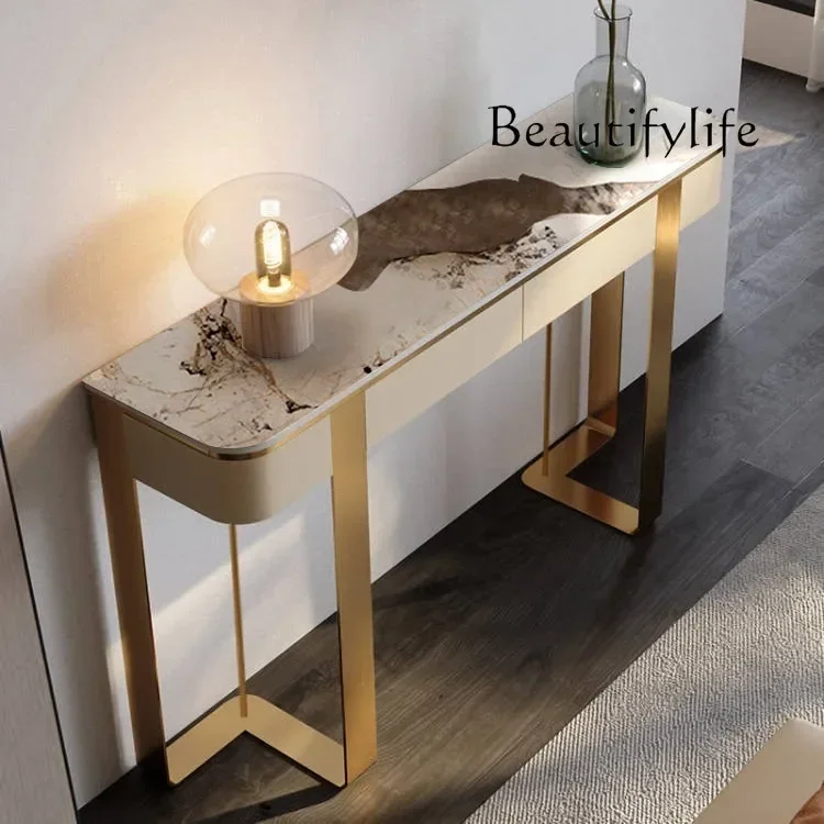yj9 Light luxury style entrance table villa living room home household stainless steel design simple modern fashion
yj9 Light luxury style entrance table villa living room home household stainless steel design simple modern fashion