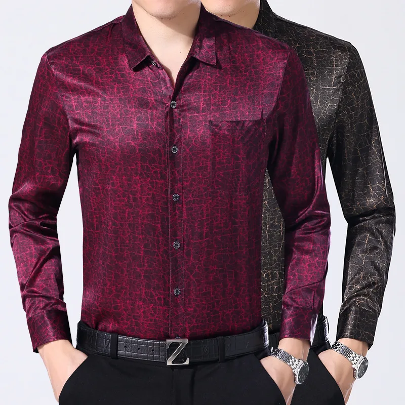 Spring and autumn men's new 95% mulberry silk shirt men's silk long-sleeved shirt casual loose silk shirt men
Spring and autumn men's new 95% mulberry silk shirt men's silk long-sleeved shirt casual loose silk shirt men