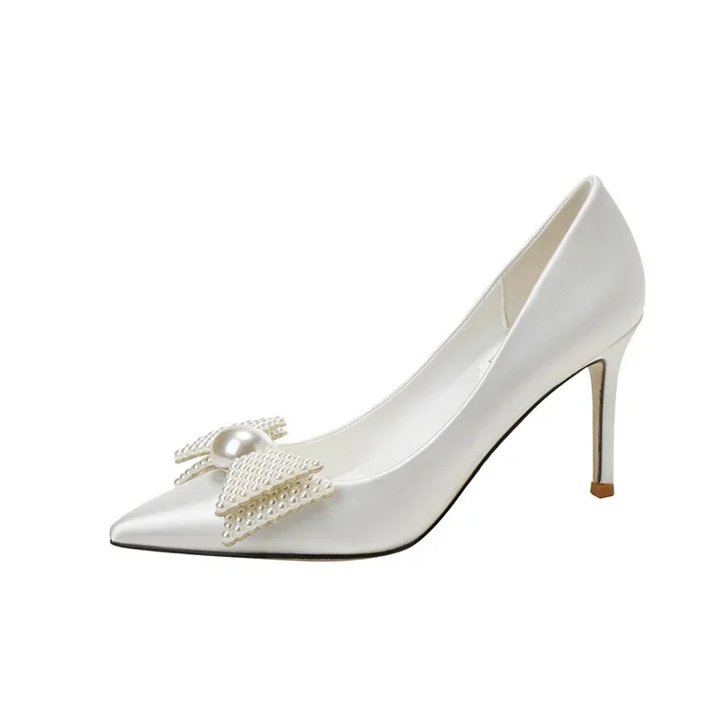 Large Size 33-43 Wedding Shoes Women Stiletto White Bridal High Heels Bow Dress Shoes
Large Size 33-43 Wedding Shoes Women Stiletto White Bridal High Heels Bow Dress Shoes