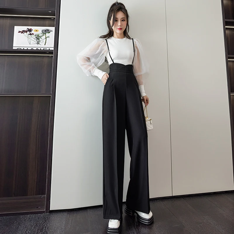 Spring Autumn Thin Chiffon Wide Leg Pants Women's High Waist Drapey 2024 New Versatile Strap Pants Female Fashion Bottoms
Spring Autumn Thin Chiffon Wide Leg Pants Women's High Waist Drapey 2024 New Versatile Strap Pants Female Fashion Bottoms