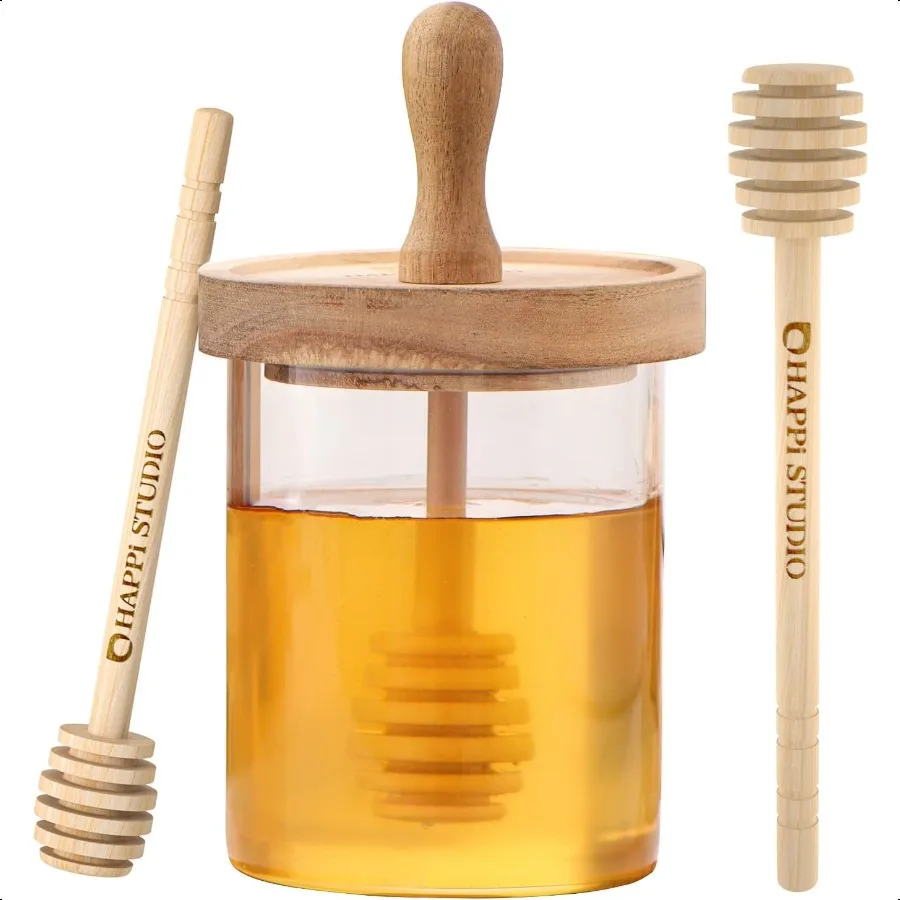 Honey Pot Airtight 13 Oz Honey Jar and Dipper Set Honey Dipper Stick and Jar Set Glass Honey Dispenser Containers with Wooden H
Honey Pot Airtight 13 Oz Honey Jar and Dipper Set Honey Dipper Stick and Jar Set Glass Honey Dispenser Containers with Wooden H
