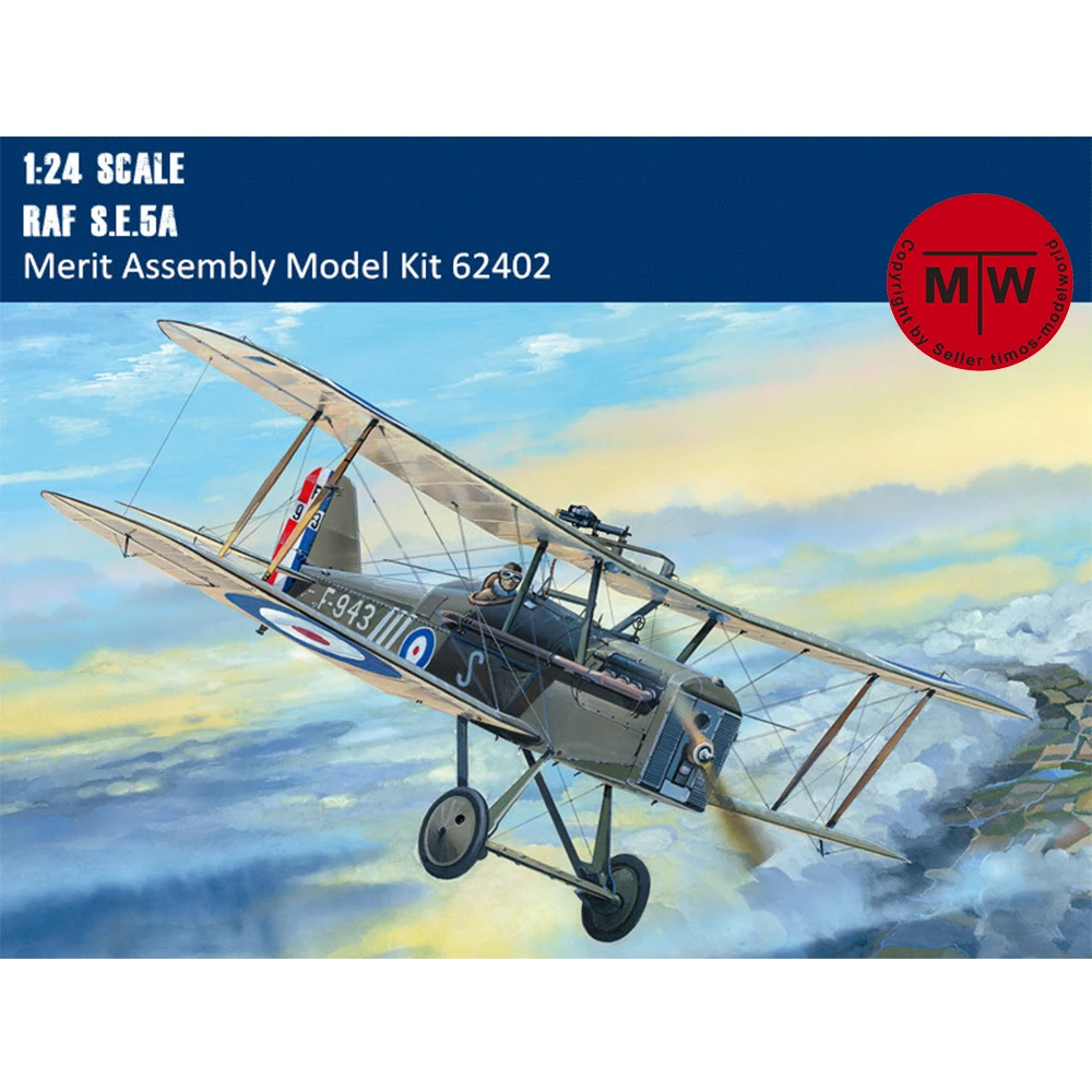 Merit 62402 1/24 Scale RAF S.E.5a Military Plastic Aircraft Assembly Model Kits
Merit 62402 1/24 Scale RAF S.E.5a Military Plastic Aircraft Assembly Model Kits