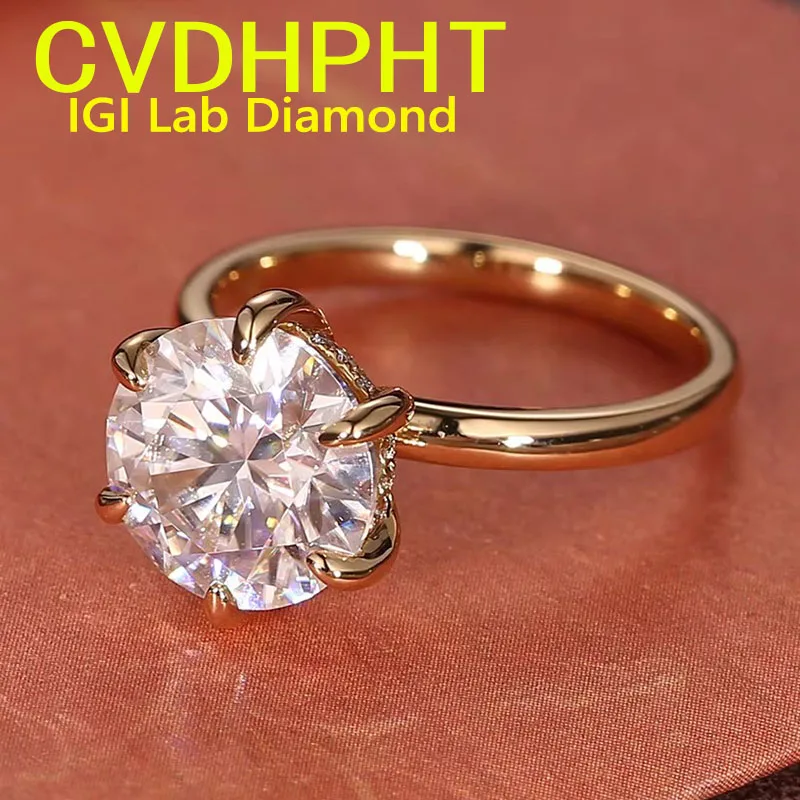 Роскошное индивидуализация 1, 2, 3, 4 карата, настоящее желтое золото 14 карат, выращенное в лаборатории кольцо с бриллиантом, круглой огранки, обручальное кольцо с бриллиантом, заводское
Роскошное индивидуализация 1, 2, 3, 4 карата, настоящее желтое золото 14 карат, выращенное в лаборатории кольцо с бриллиантом, круглой огранки, обручальное кольцо с бриллиантом, заводское