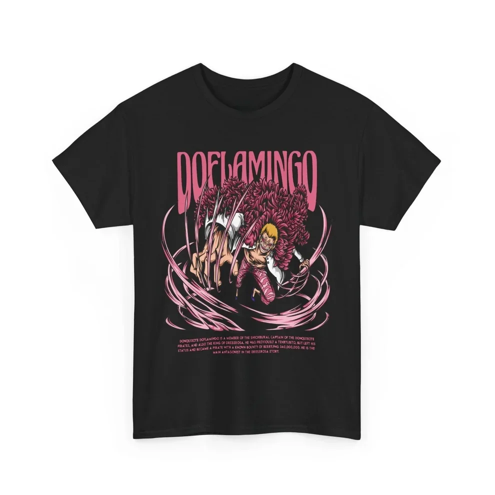 One Piece Joker Doflamingo Graphic Pure Cotton T-shirt Men and Women Anime Style Fashion Comfortable Casual Short Sleeved Shirt
One Piece Joker Doflamingo Graphic Pure Cotton T-shirt Men and Women Anime Style Fashion Comfortable Casual Short Sleeved Shirt