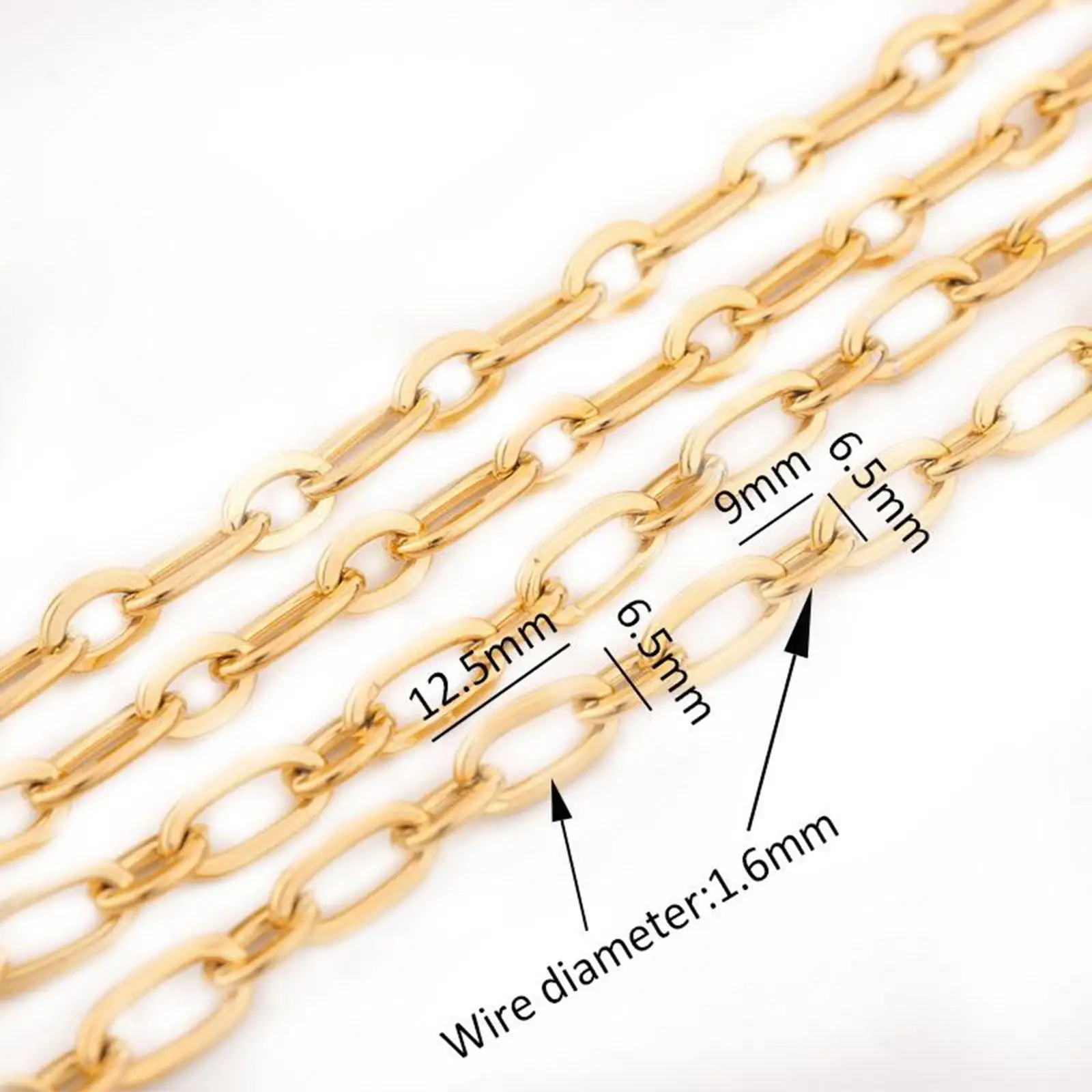 Gold Plated/Silver Cable Chains Stainless Steel Extender Chains Link Necklace
Gold Plated/Silver Cable Chains Stainless Steel Extender Chains Link Necklace