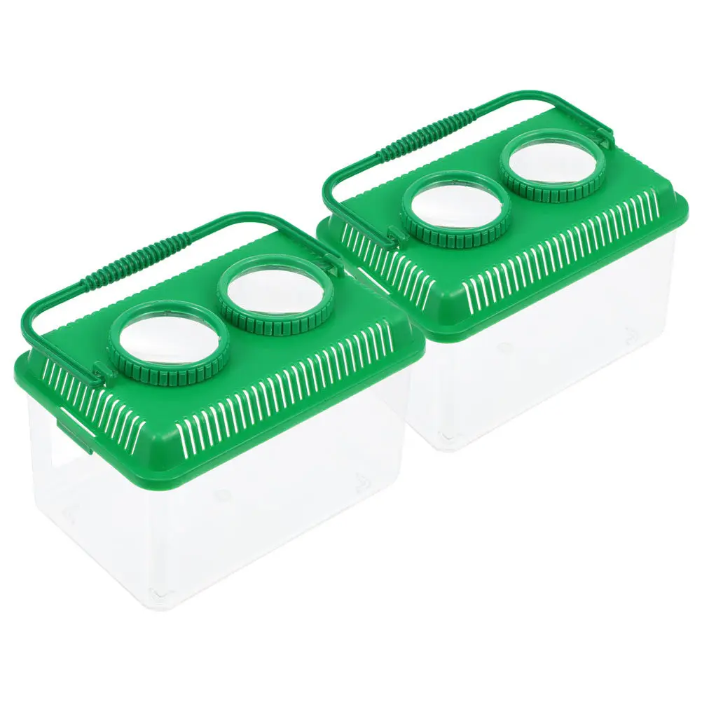 2Pcs Insect Observation Box for Kids Acrylic ABS Safe Sturdy Outdoor Tool with Magnifying Viewer
2Pcs Insect Observation Box for Kids Acrylic ABS Safe Sturdy Outdoor Tool with Magnifying Viewer