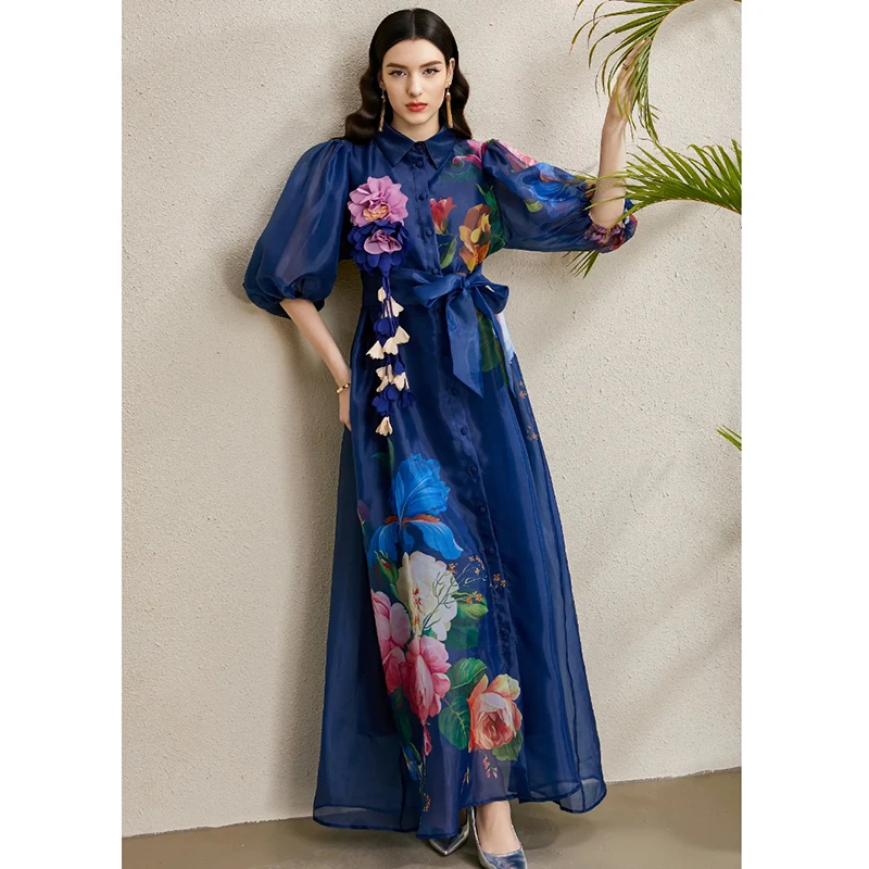 Elegant Chic Vintage Boho Print Evening Party Dresses Mesh Lace-up Button Summer Women Sundress Women Clothing Long Dress
Elegant Chic Vintage Boho Print Evening Party Dresses Mesh Lace-up Button Summer Women Sundress Women Clothing Long Dress