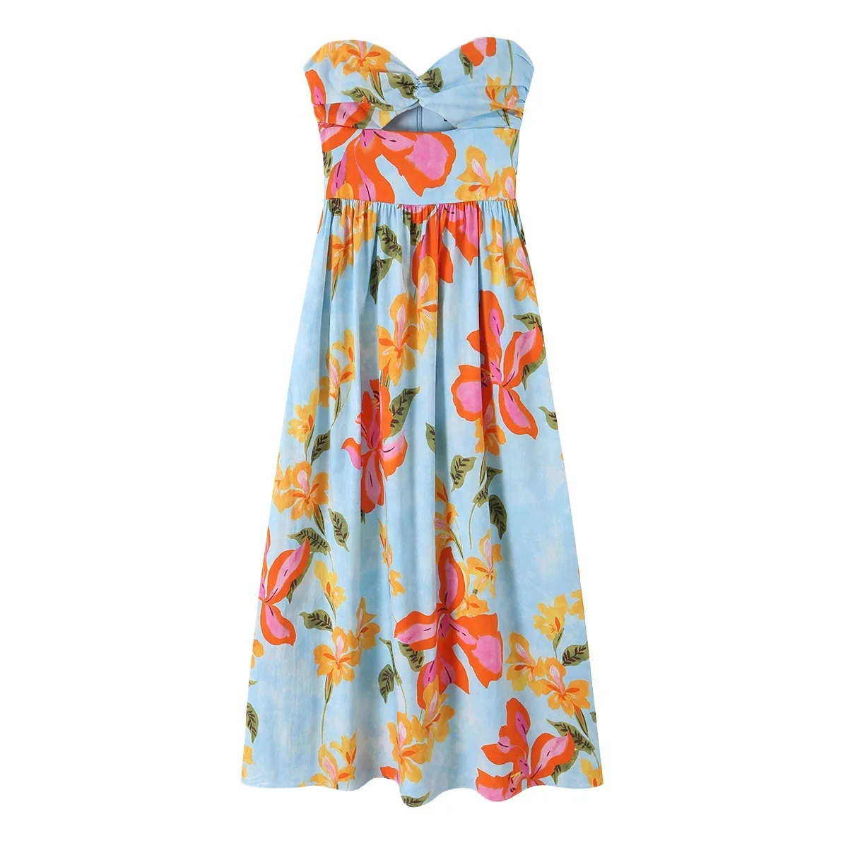 Dave&Di New Floral Print Hollow Out Poplin Strapless Midi Dress Woman Clothes Dress Elegant Party Dresses Vestidos Women's Dress
Dave&Di New Floral Print Hollow Out Poplin Strapless Midi Dress Woman Clothes Dress Elegant Party Dresses Vestidos Women's Dress