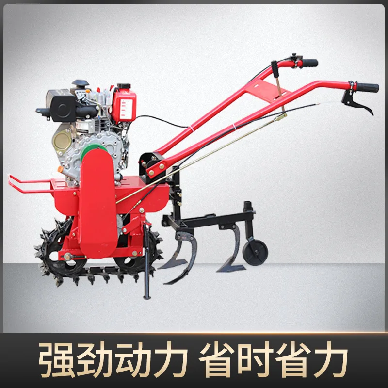 Small micro-tiller with chain track, household self-propelled cultivator, four-stroke diesel engine, high-horsepower plow machin
Small micro-tiller with chain track, household self-propelled cultivator, four-stroke diesel engine, high-horsepower plow machin