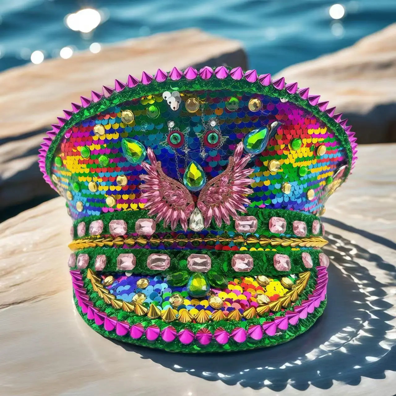 Шляпа капитана в стиле стимпанк со стразами для Марди Гра, карнавала, аксессуаров для рейв-фестивалей и вечерние кепки для женщин и мужчин
Шляпа капитана в стиле стимпанк со стразами для Марди Гра, карнавала, аксессуаров для рейв-фестивалей и вечерние кепки для женщин и мужчин