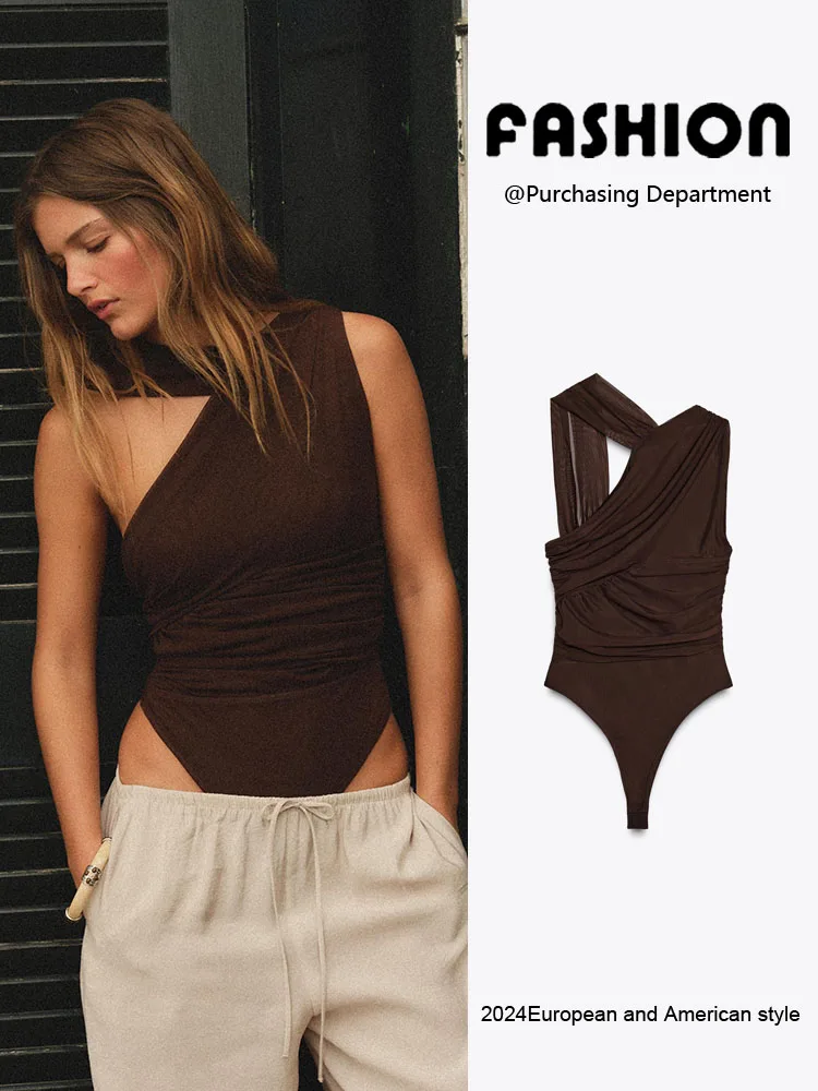 New Summer Women's One-Piece Svel Silk Net Clothes Versatile Simple Pleated Decoration 5039370 76
New Summer Women's One-Piece Svel Silk Net Clothes Versatile Simple Pleated Decoration 5039370 76